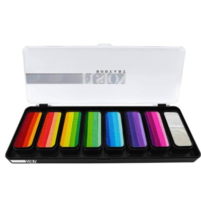 Fusion Body Art | Face Painting Palette | Thin Strokes - RAINBOW RUSH 
